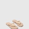 Women ASPORTUGUESAS Base | Beach Flip-Flops Base Milky & Cream Strap