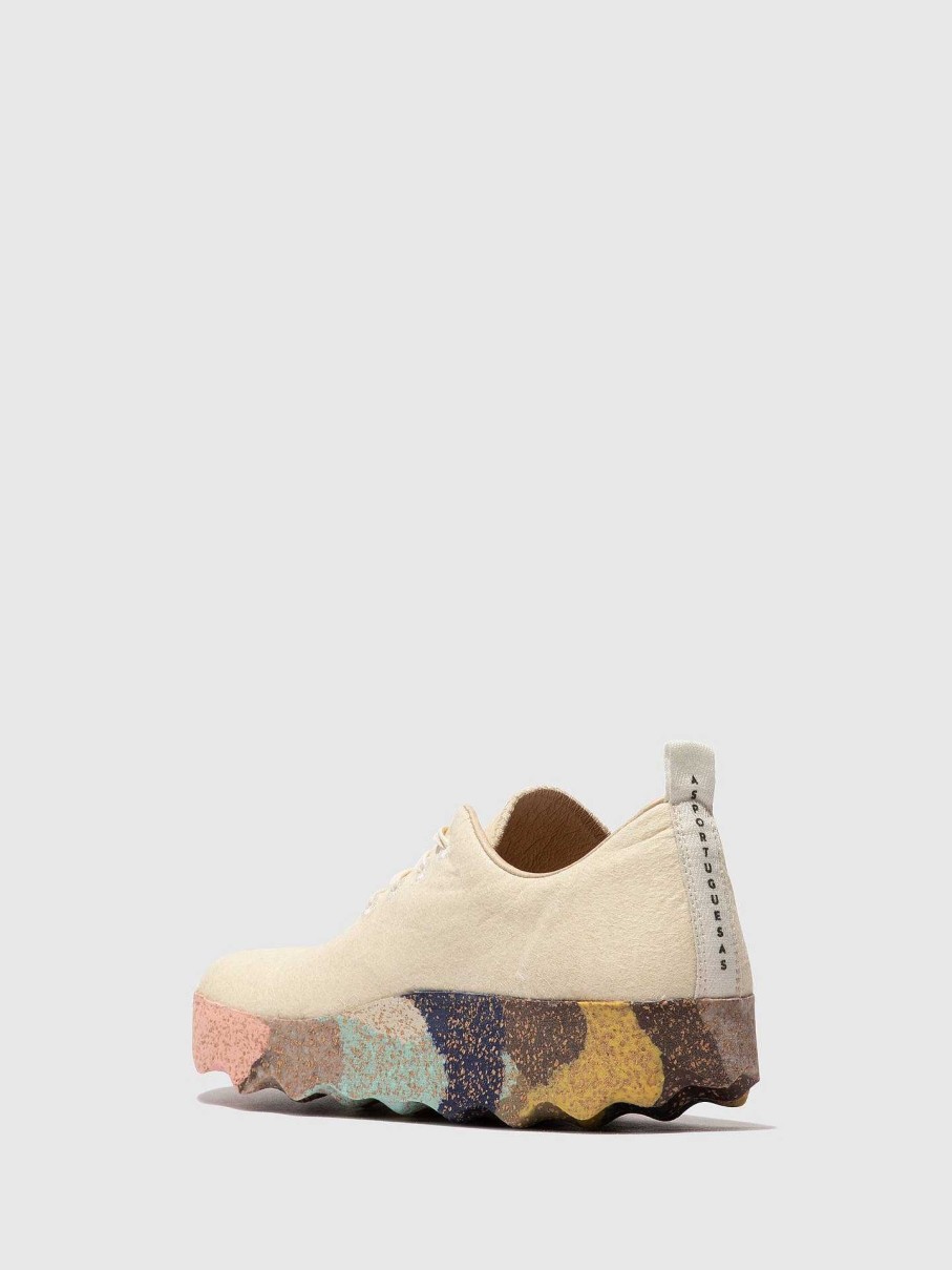 Women ASPORTUGUESAS Camp | Slip-On Shoes Camp Cream Pinatex & Multicolor Sole