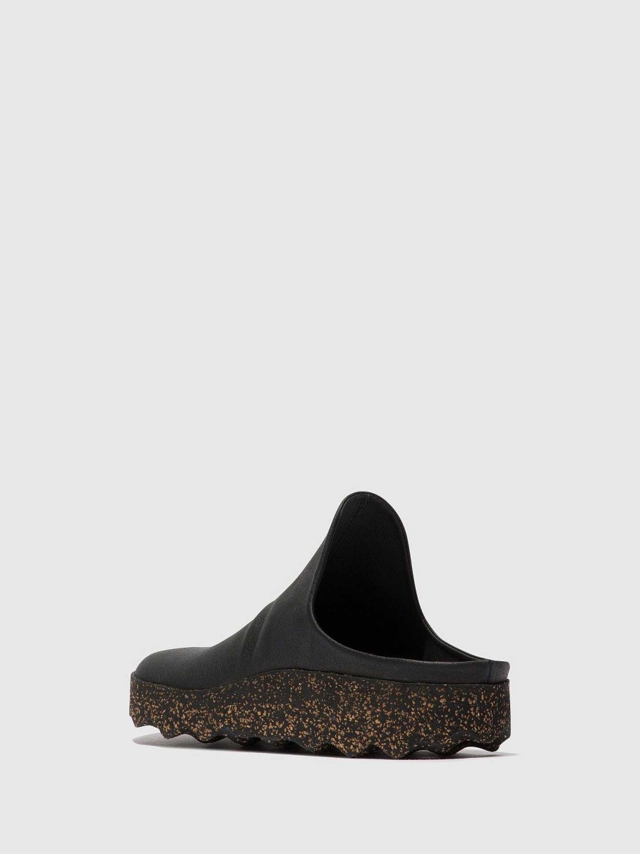 Women ASPORTUGUESAS Clay | Slip-On Mules Clay Black