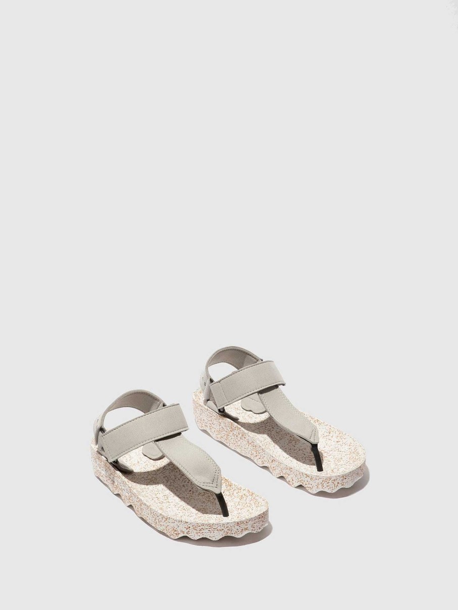 Women ASPORTUGUESAS Fizz | Thong Sandals Fizz Grey Suede