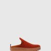 Women ASPORTUGUESAS Come | Round Toe Mules Come Red Orange