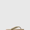 Women ASPORTUGUESAS Base | Beach Flip-Flops Base Military & Mlt. Gold Strap