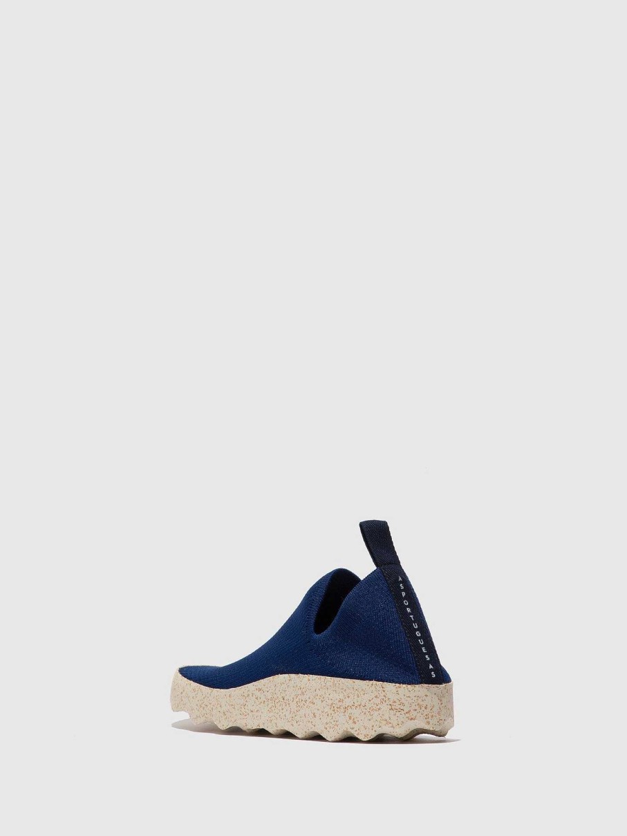 Men ASPORTUGUESAS Care | Elasticated Trainers Care Navy S.Cafe Stretch