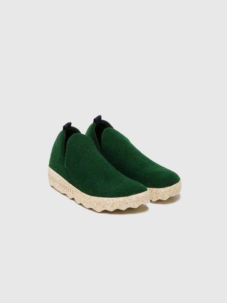 Men ASPORTUGUESAS City | Round Toe Shoes City Green