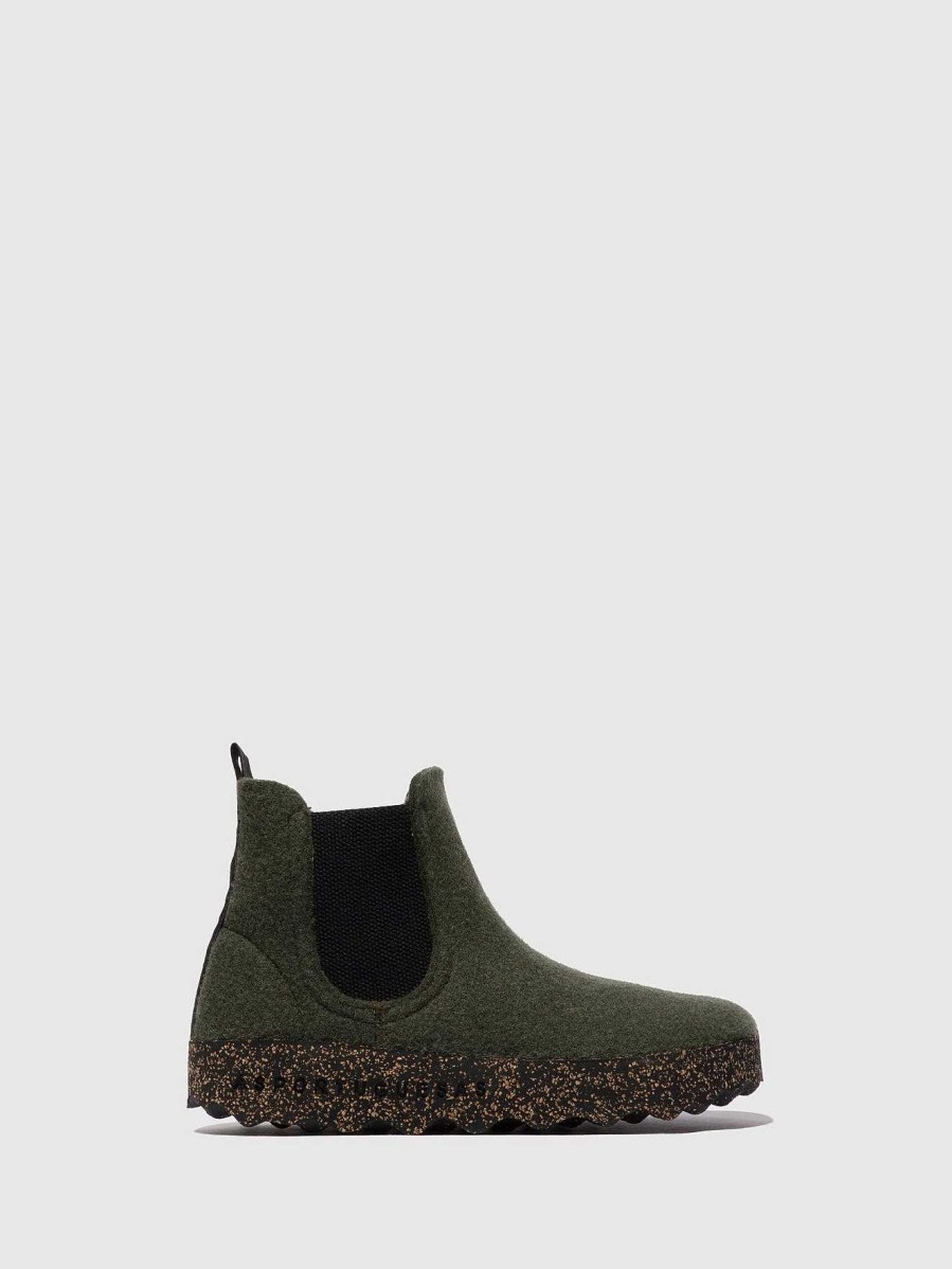 Men ASPORTUGUESAS Caia | Chelsea Ankle Boots Caia Military Green