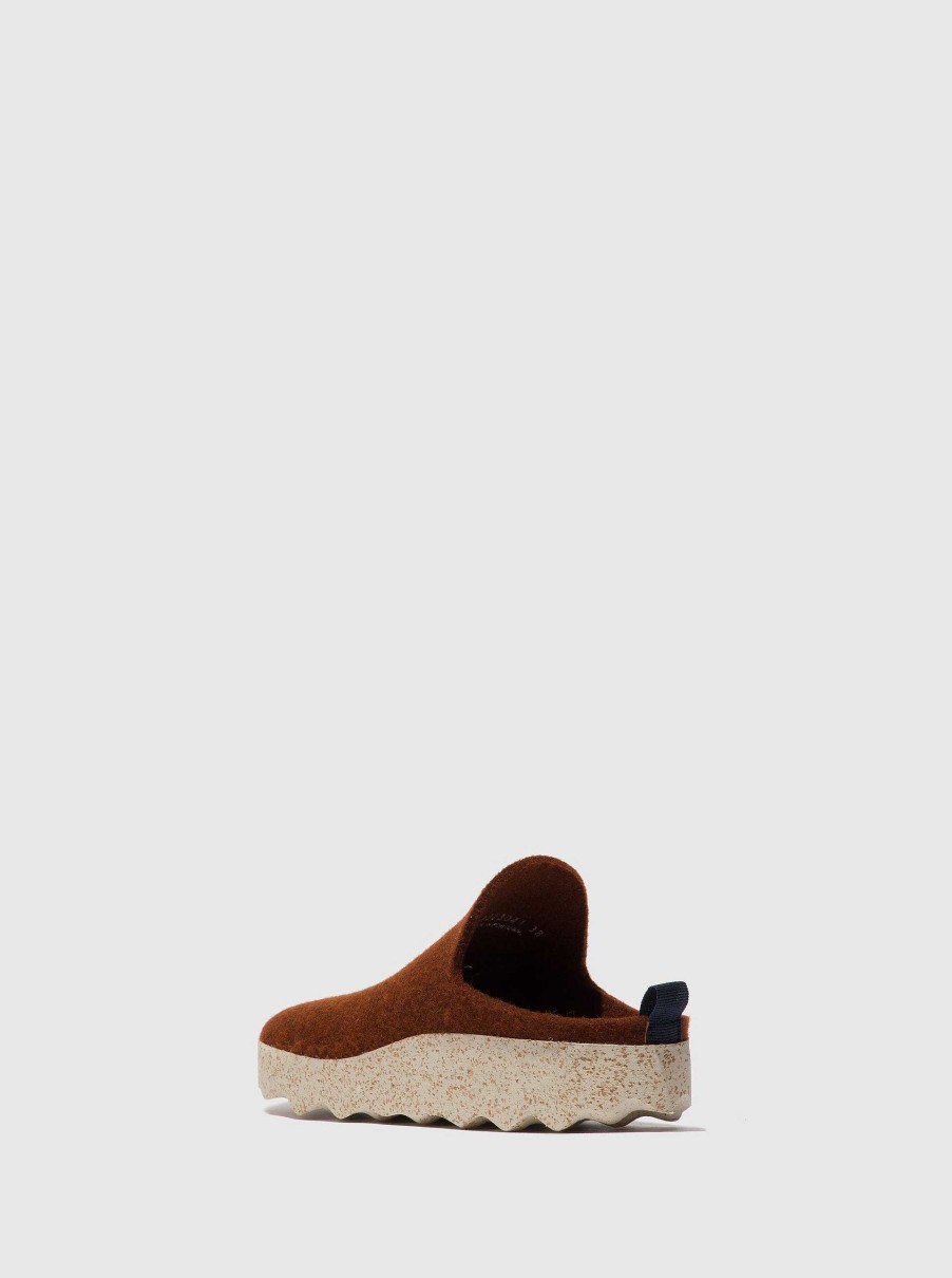 Women ASPORTUGUESAS Come | Round Toe Mules Come Brown