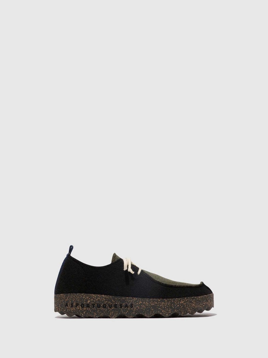 Men ASPORTUGUESAS Chat | Lace-Up Shoes Chat Black/Military Green