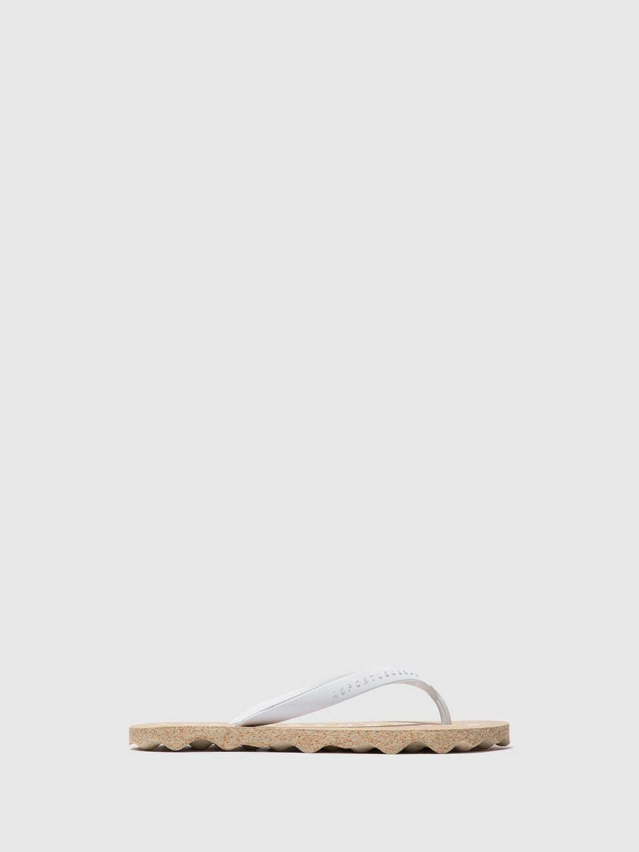 Women ASPORTUGUESAS Base | Beach Flip-Flops Base Natural & White Strap