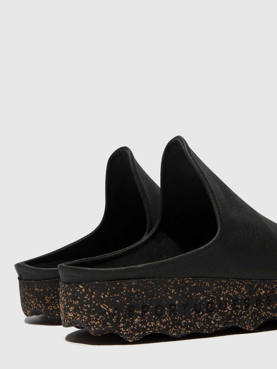 Men ASPORTUGUESAS Clay | Slip-On Mules Clay Black