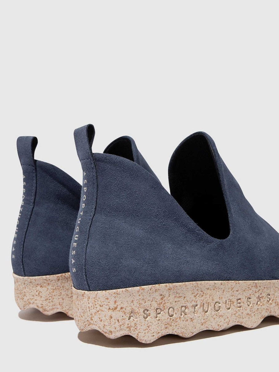 Men ASPORTUGUESAS City | Slip-On Trainers City Navy (Suede)