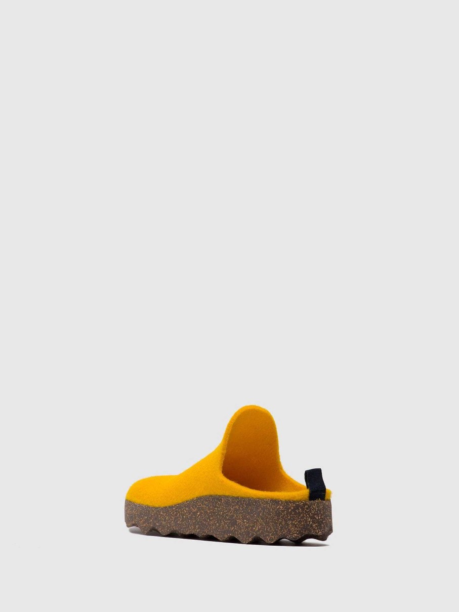 Women ASPORTUGUESAS Come | Round Toe Mules Come Yellow