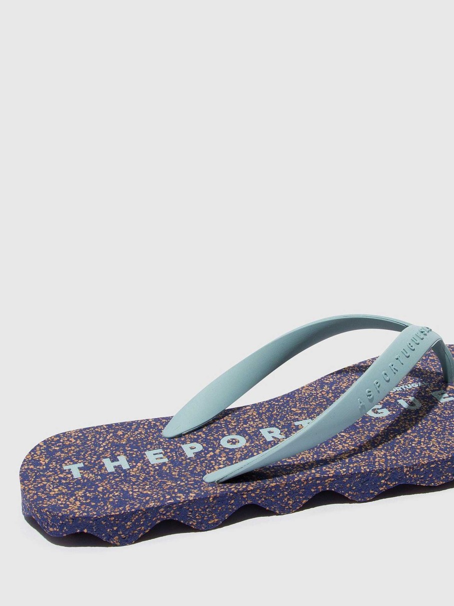 Men ASPORTUGUESAS Base | Beach Flip-Flops Base Blue & Cloud Strap