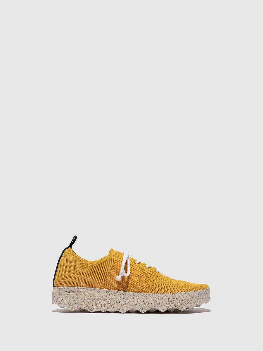 Women ASPORTUGUESAS Code | Lace-Up Trainers Code Yellow