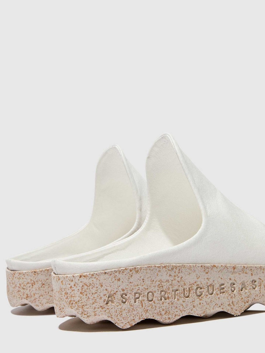 Women ASPORTUGUESAS Clay | Slip-On Mules Clay White