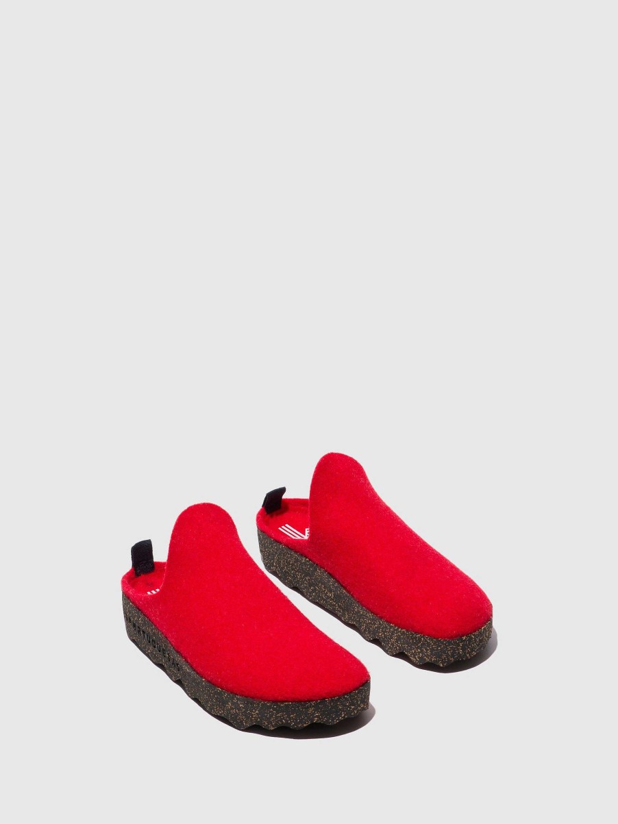 Women ASPORTUGUESAS Come | Round Toe Mules Come Red