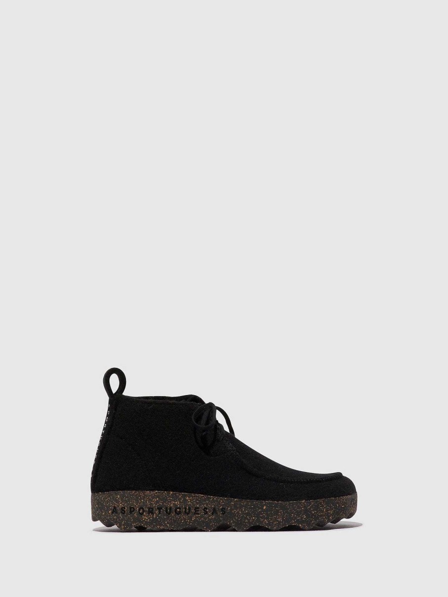 Men ASPORTUGUESAS Cody | Lace-Up Ankle Boots Cody Black