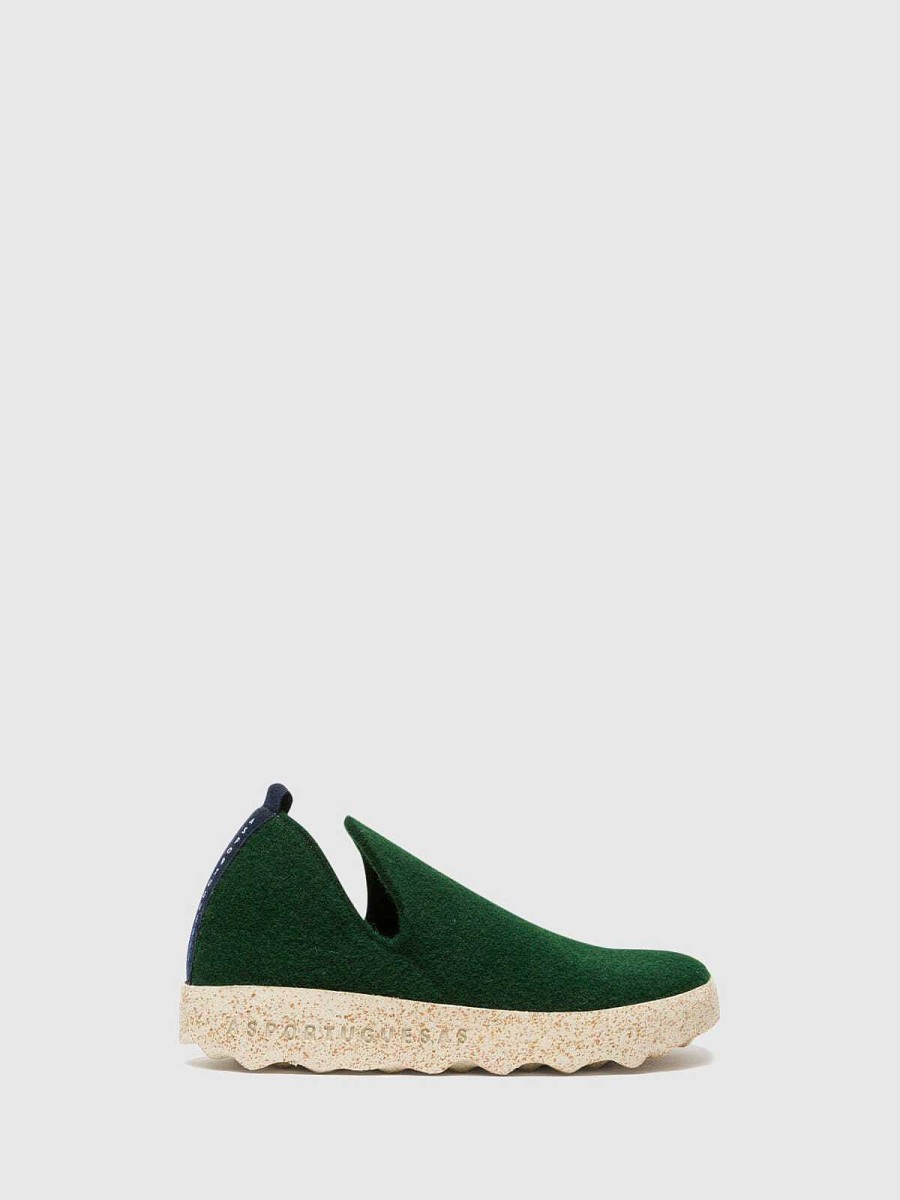 Men ASPORTUGUESAS City | Round Toe Shoes City Green