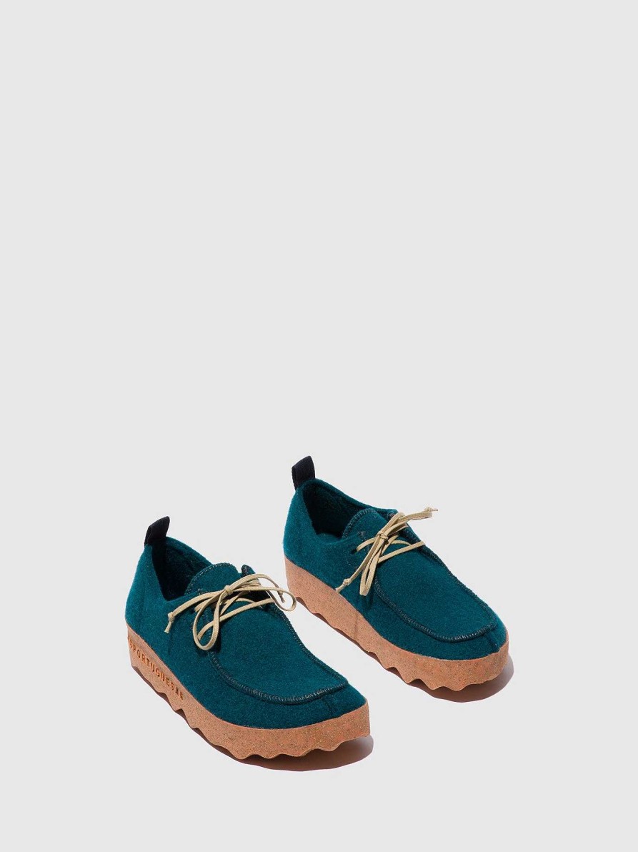 Men ASPORTUGUESAS Chat | Lace-Up Shoes Chat Peacock Blue