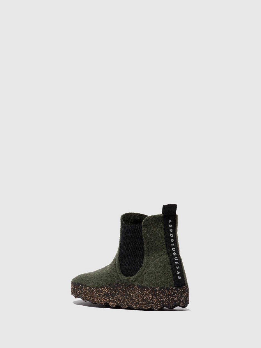 Men ASPORTUGUESAS Caia | Chelsea Ankle Boots Caia Military Green