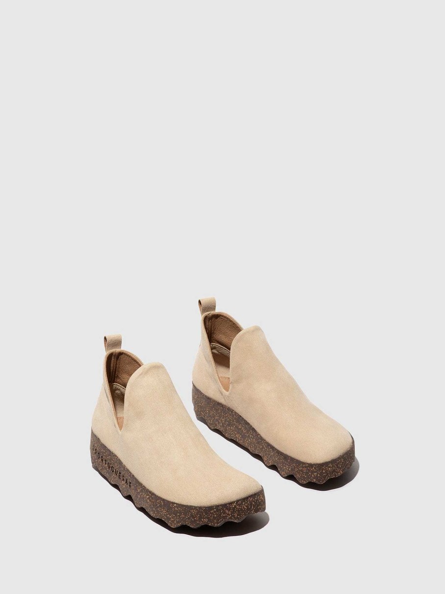 Men ASPORTUGUESAS City | Slip-On Trainers City Beige (Suede)