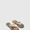 Women ASPORTUGUESAS Amazonia | Beach Flip-Flops Amazonia Brown & Cream Strap