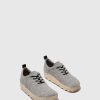 Women ASPORTUGUESAS Camp | Lace-Up Trainers Camp Grey Merino Wool