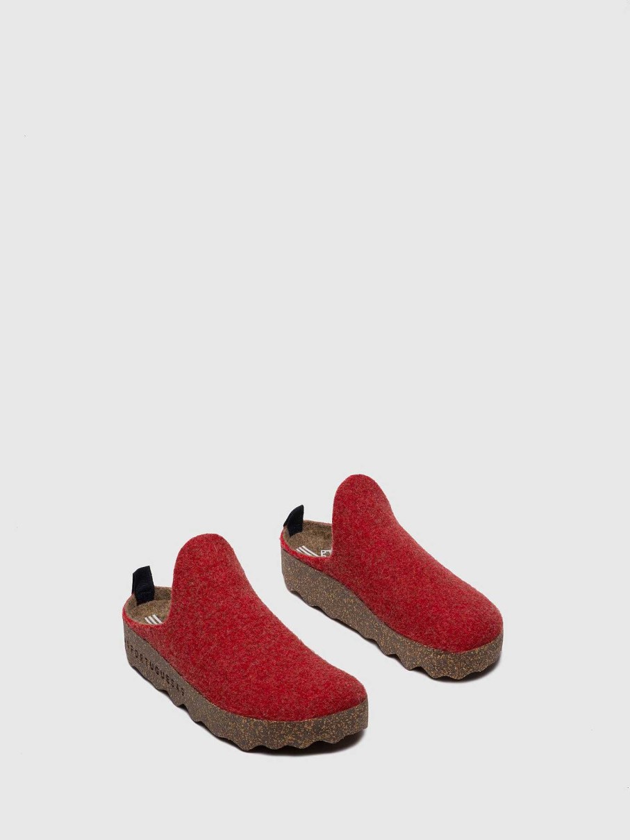 Women ASPORTUGUESAS Come | Round Toe Mules Come Red