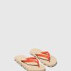 Women ASPORTUGUESAS Bumpy | Beach Flip-Flops Bumpy Natural & Red Strap