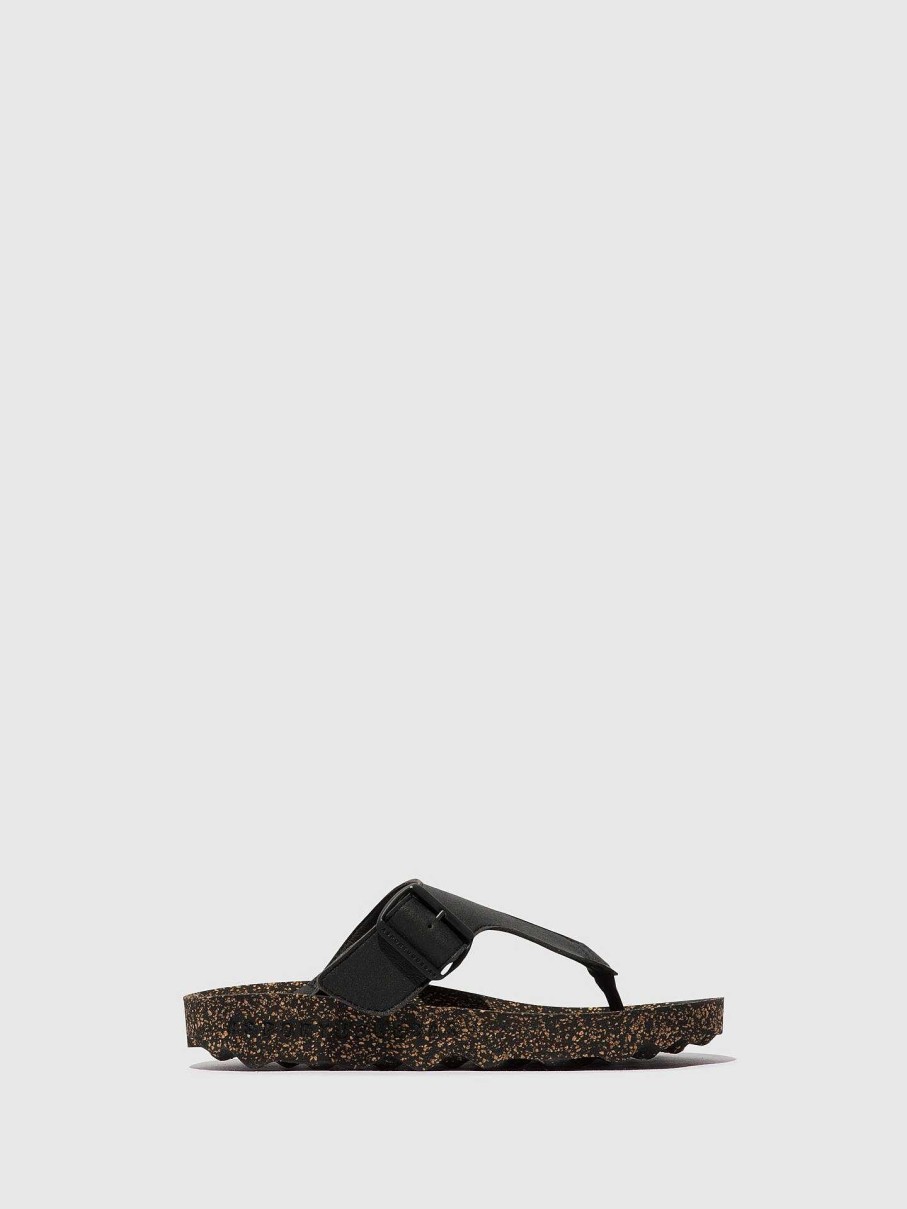 Women ASPORTUGUESAS Fuse | Slip-On Sandals Fuse Black