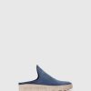 Men ASPORTUGUESAS Clay | Slip-On Mules Clay Navy (Suede)