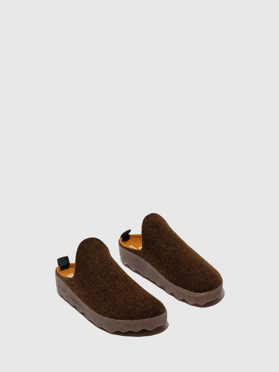 Women ASPORTUGUESAS Come | Round Toe Mules Come Caramel